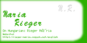 maria rieger business card